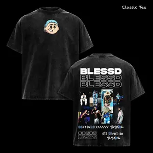 Blessd Si Sabe Shirt – Blessed Tour 2026 Vintage Acid Washed Oversized Graphic T Shirt, El Bendito Latin Trap Rap Artist Tee Urban Streetwear Aesthetic, Heavyweight Soft Cotton Unisex Top, Men Wear Casual Tee, Gift for Latin Music Fans