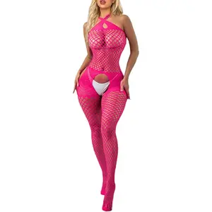 Lingerie for Women Bodystocking Attached Thigh High Stockings One Piece Bobydoll Bodysuit Sexy Tights