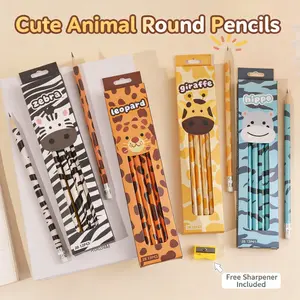 Cute Cartoon Animal 2B Pencils, Kids School Supplies, Writing & Drawing Stationery Set
