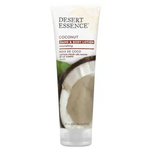 Desert Essence Hand and Body Lotion, Coconut, 8 fl oz (237 ml)