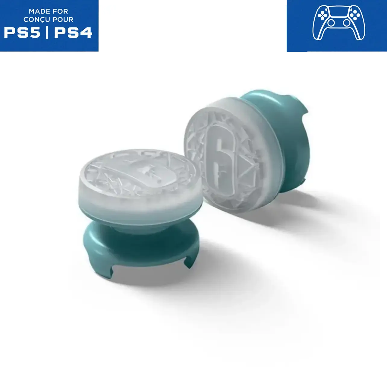 R6 Siege Ice Six Thumbstick Grips for PS5/PS4 & Xbox X/S & Xbox One Controllers Jynxzi, Professional Thumb Grips Joystick Cap Analog Stick Cover