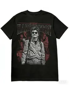 Steve Harrington T-Shirt Unisex Graphic Tee 80s TV Show Shirt Retro Vintage Clothing