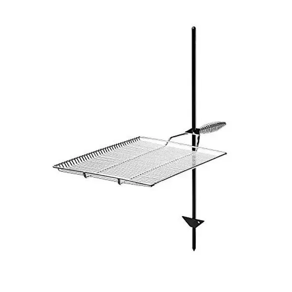 Stromberg Carlson SCPGR-1522 Heavy-Duty 15x22 in. Stake & Grill with Adjustable Heat, Outdoor Barbecue Utensil
