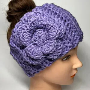 Handmade Crochet Headband | Ear Warmer for adults, girls, toddlers, and babies | Head Wrap | Ear Warmer with Flower | Headband