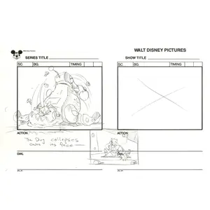 Chip n Dale Rescue Rangers Original Production Animation Storyboard Walt Disney FIRST EPISODE 1988 A42