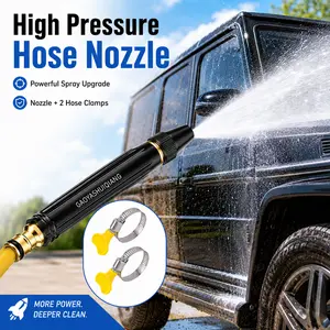 Adjustable Hose Nozzle, Water Spray Nozzle for Car Washing, Garden Watering and Outdoor Cleaning