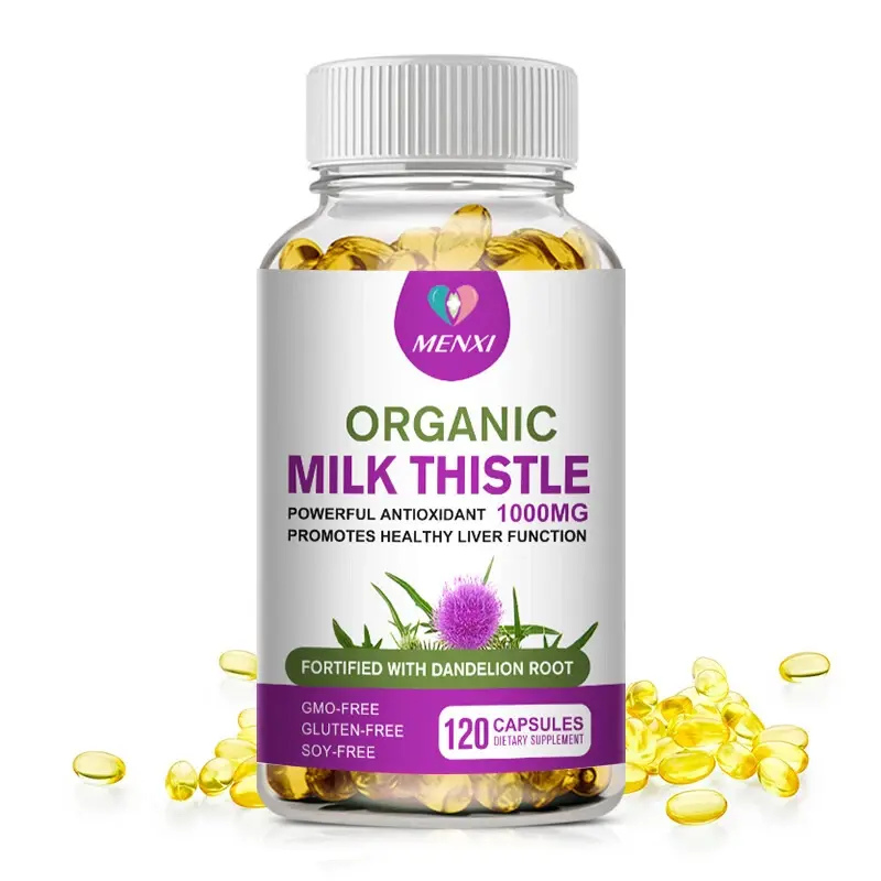 120pcs Milk Thistle (Silymarin) Dandelion Root Capsules Liver Health 1000MG