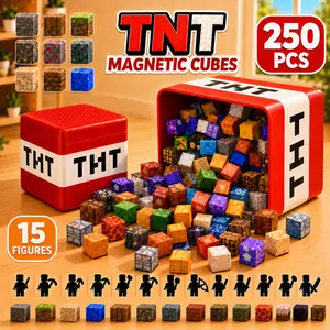 TNT Magnetic Cubes Building Blocks for Kids, 1 Inch Magnetic Building Cubes Set, STEM Creative Construction Toy with 250+ Color & Function Cubes, Screen-Free Educational Toy for Boys Girls Ages 6+, Birthday & Holiday Gift