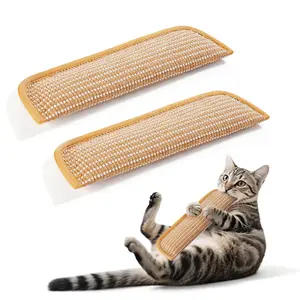 Potaroma 2-Pack Interactive Cat Kicker Toys, Natural Sisal Scratching Chew Toys, Boredom Relief & Dental Care Toys for Indoor Cats Kittens