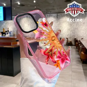 Case for iPhone 16 Pro Max 15 Plus 14 13 12 11 Floral Sun Delight Non-Yellowing Shockproof Clear slim Protective Softcase