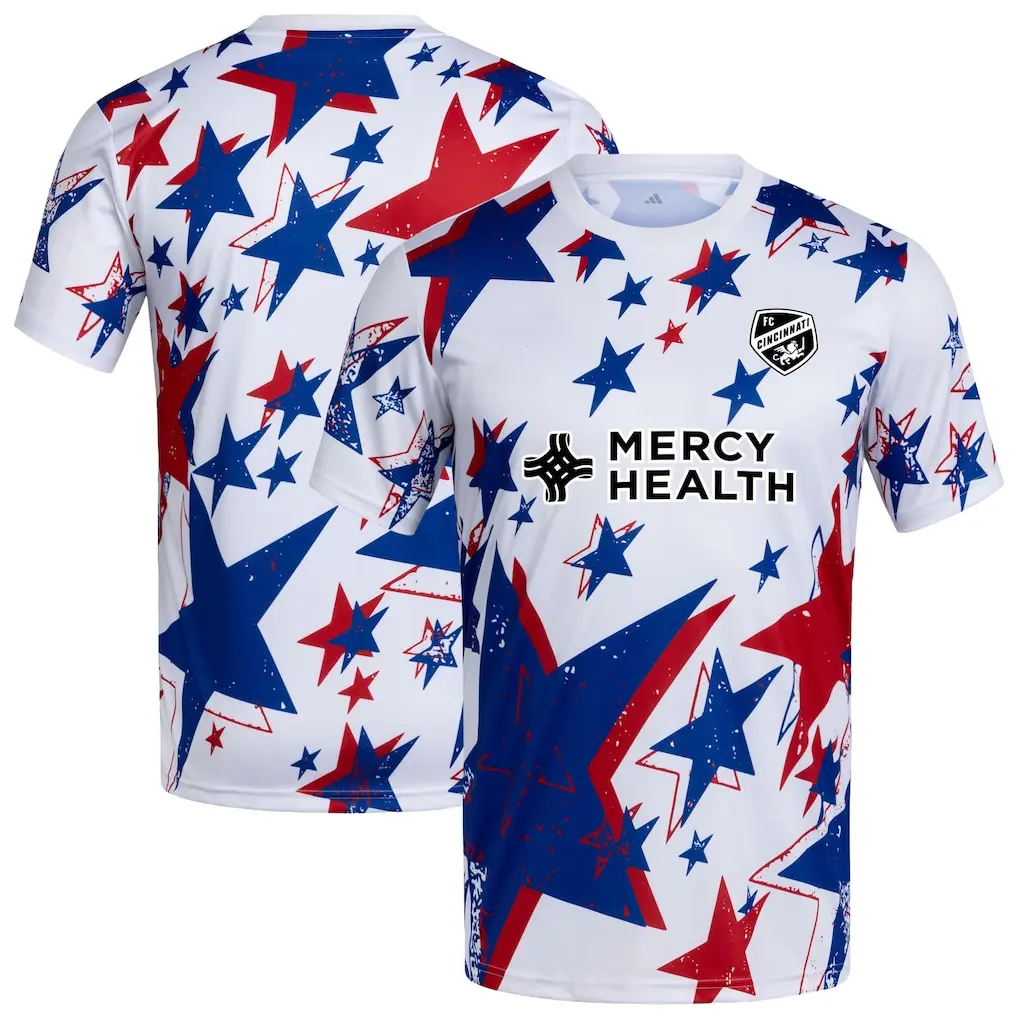 Unisex Soccer FC Cincinnati Team MLS 2026 Americana Pre-Match Jersey - White