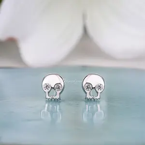 Gothic Skull Stud Earrings For Women