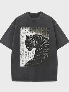 Tokyo-Tiger Woodcut Tiger Japan T-Shirt, Funny Tee, Cute Tee, Gift For Women and Man Unisex T-Shirt, Top Womenswear