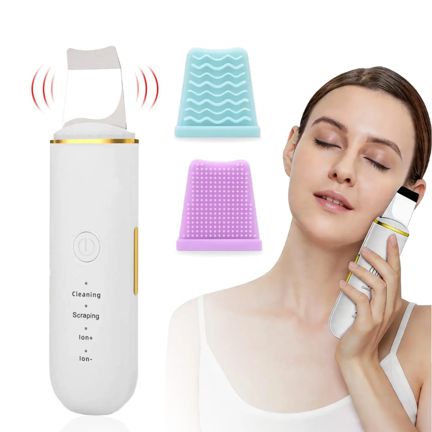 Facial Pore Cleaner, USB Rechargeable Facial Cleansing Brush with Vibrating Massage Function, Professional Skin Care Tool for Women, Beauty Instrument