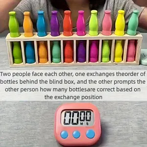 21pcs Fun Bottle Guessing Set - Includes 20 Colorful Bottles and 1 Storage Box, Enhancing Adults' Logical Thinking Skills. The Color-matching Game Provides Relaxation and Entertainment, Along with Memory and Logic Training. Suitable as a Drink