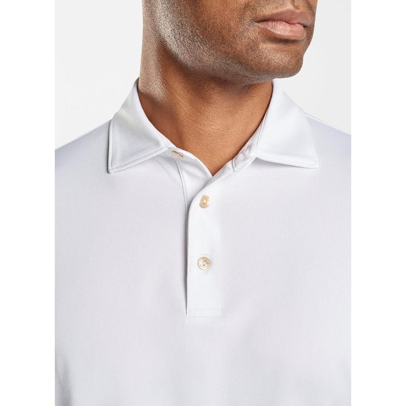 Peter Millar Solid Stretch Mesh Performance Polo, Designed for Ultimate Comfort and Breathability Menswear Top Menswear Top