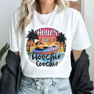 Chattahoocheee Alan Jacksonn Tshirt, Country Song Summer Shirt, It Gets Hotter Than A Yonder Southern Summer Vibes Graphic Round Neck Tee - KitchenEra