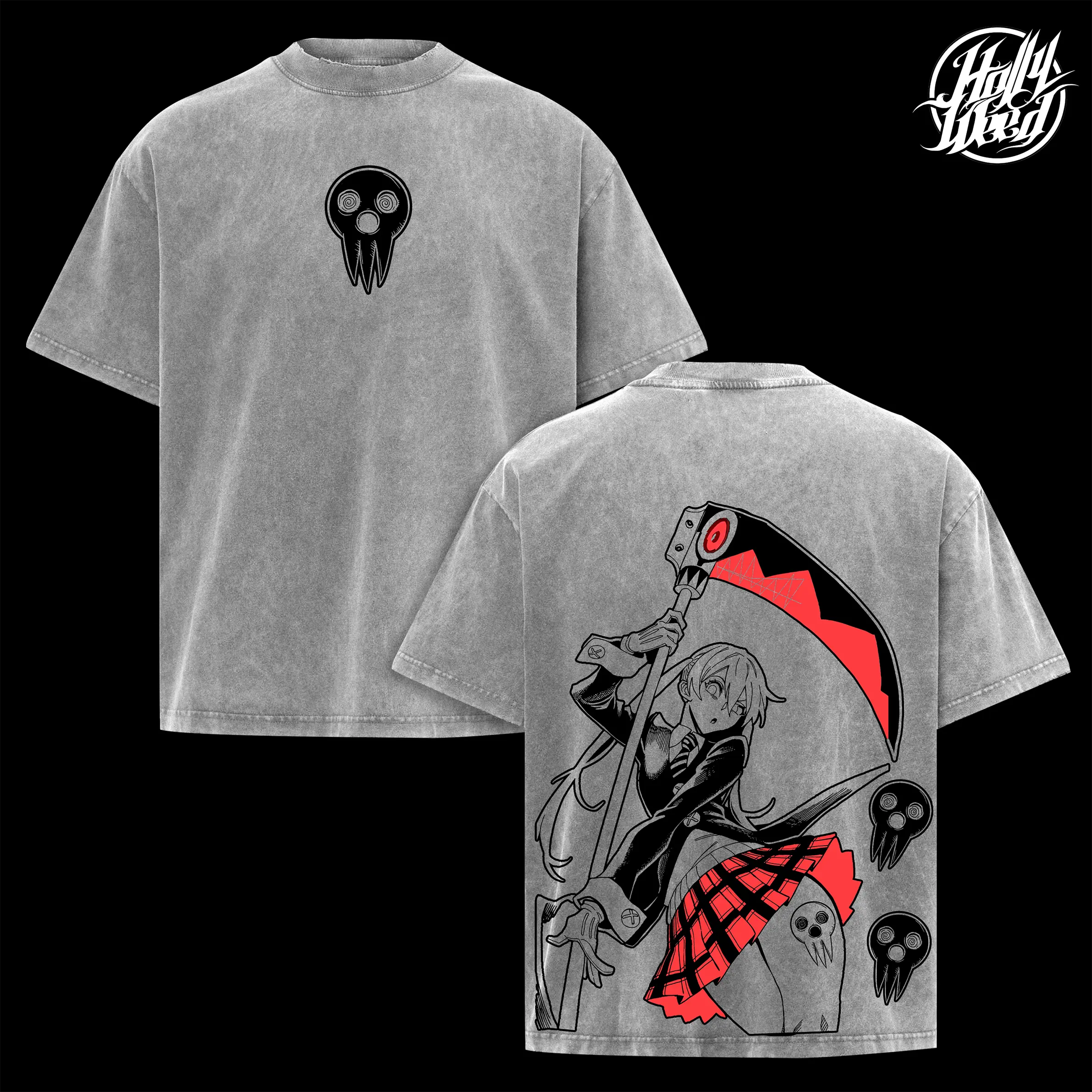 Maka Albarn x Soul Eater Anime Double Printed Vintage Washed Tee 