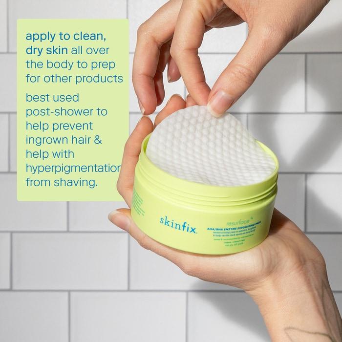 Skinfix  Resurface+ AHA/BHA Niacinamide Exfoliating Pads for Face and Targeted Body - 60 pads