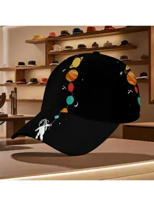 Cosmic Astronaut Baseball Cap – Space-Themed Hat with Planets Design, Perfect for Daily Wear & Casual Outfits, Suitable for All Seasons, Ideal for Casual Leisure, Trendy Hats & Caps for Everyday Style
