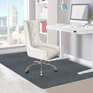 VIKAMA Solid-Color Office Floor Mat, Anti-Slip And Durable Office Chair Pad, Computer Room Carpet, Home Decoration