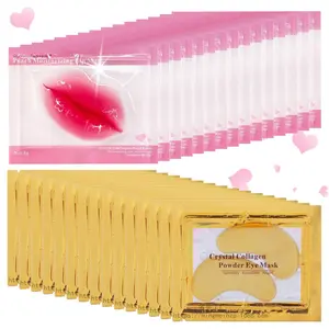 Sulily 30 Pairs Lip Mask & Eye Mask, 24K Gold Under Eye Patches, Lip Mask Skincare, Small Gifts, Mothers Day Gifts,Teacher Appreciation Gifts, Bulk Gifts, Gifts for Women, Bachelorette Party Favors,
