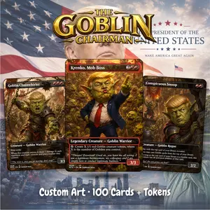 Goblin Horde Chief Deck Proxy MTG – MTG Commander Goblin Tribal Aggro Strategy | Custom Proxy Card Set | EDH Deck + Token