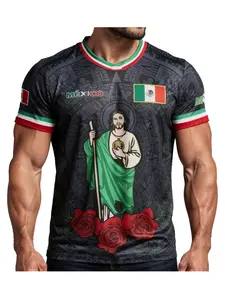 Saint Jude Cola Football Jersey, Casual Fitted Short Sleeve, All over Print, H Type Silhouette, Men's Sports Clothing, Soccer Jersey