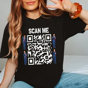 Funny QR President Trump 45_47 Tee, Trump Dancing Code T-Shirt, Trump Shirt