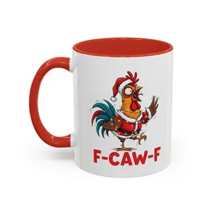 F-Caw-F Christmas Rooster Mug