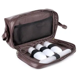 Dopp Men's Jumbo Leather Kit with Bonus Traveltems