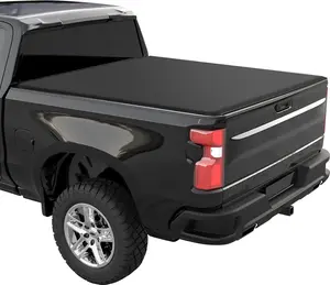 【Christmas Gift】Soft Roll Up Tonneau Cover for 2019-2025 Chevy Silverado/GMC Sierra 1500/2500HD/3500HD, Fleetside 5.8 FT Truck Bed