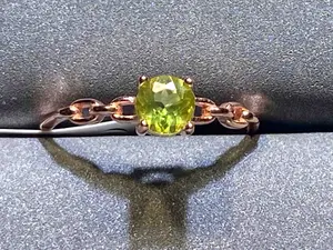 A658 Peridot Ring Natural Stone