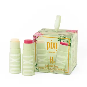 Pixi +Hydra LipTreat Duo Hydrating Lip Treatment - Hydrating Lip Care with Hyaluronic Acid, Avocado Oil, Shea Butter, Moisturizing Formula, Colorful Shade for Festive Holiday Use, 0.16oz
