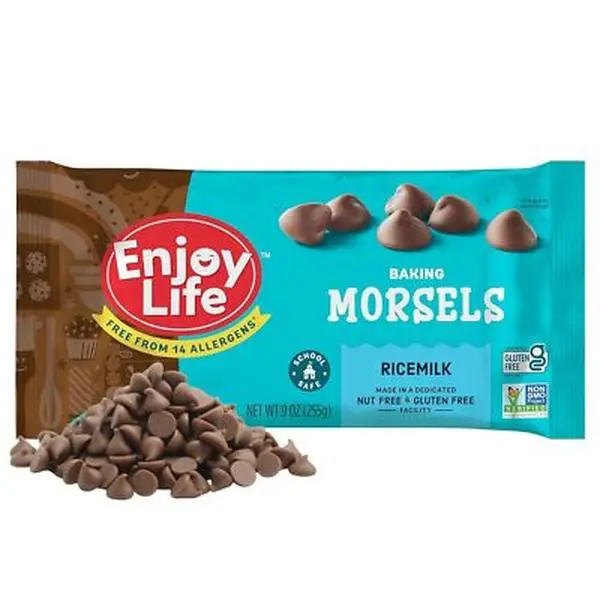 Enjoy Life Rice Milk Baking Chocolate Morsels, 9 oz, Pack of 2