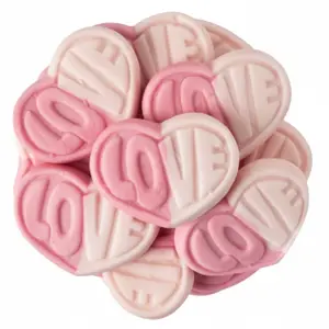 Bulk Swedish Candy – Strawberry & Vanilla Heart Gummies, Gelatin-Free & Vegan Godis (1 LB Resealable Bag)