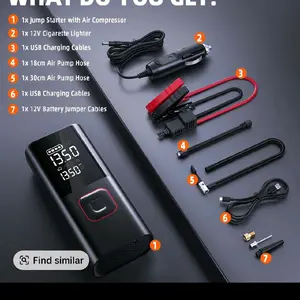 jump pack with tire inflater