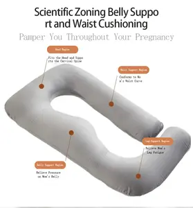 TTZZ U-Shape Full Body Pregnancy Pillow with Removable Cooling Cover for Sleeping - Maternity Pillow and Must-Have for Adults