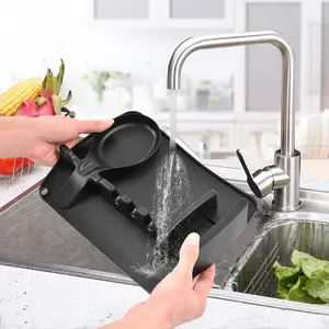 Silicone Multifunctional Storage Rack Kitchen Shelf Spoon Mat Soup Spoon Countertop Kitchen Utensil Storage Tools