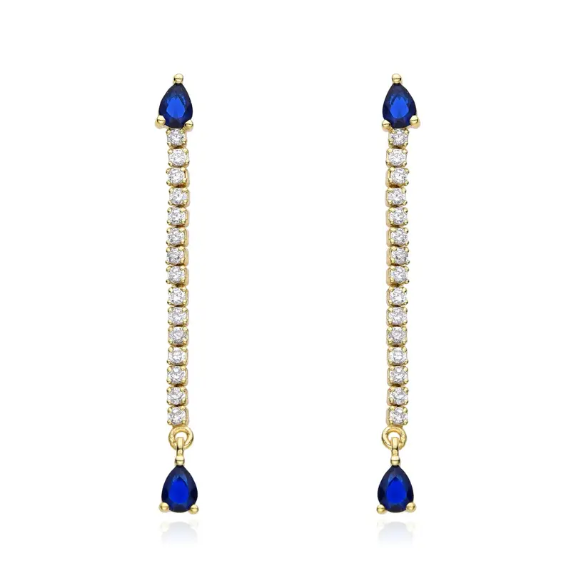 Long Drop Dangle Tear Drop Earrings, Fashion Costume Jewelry Accessories, Tear Drop Earring