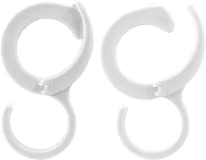 6 Pcs White Hanging Hooks, Multi-Purpose S Hooks for for Hanging Outdoor String Lights, Plants, Christmas Patio Lights