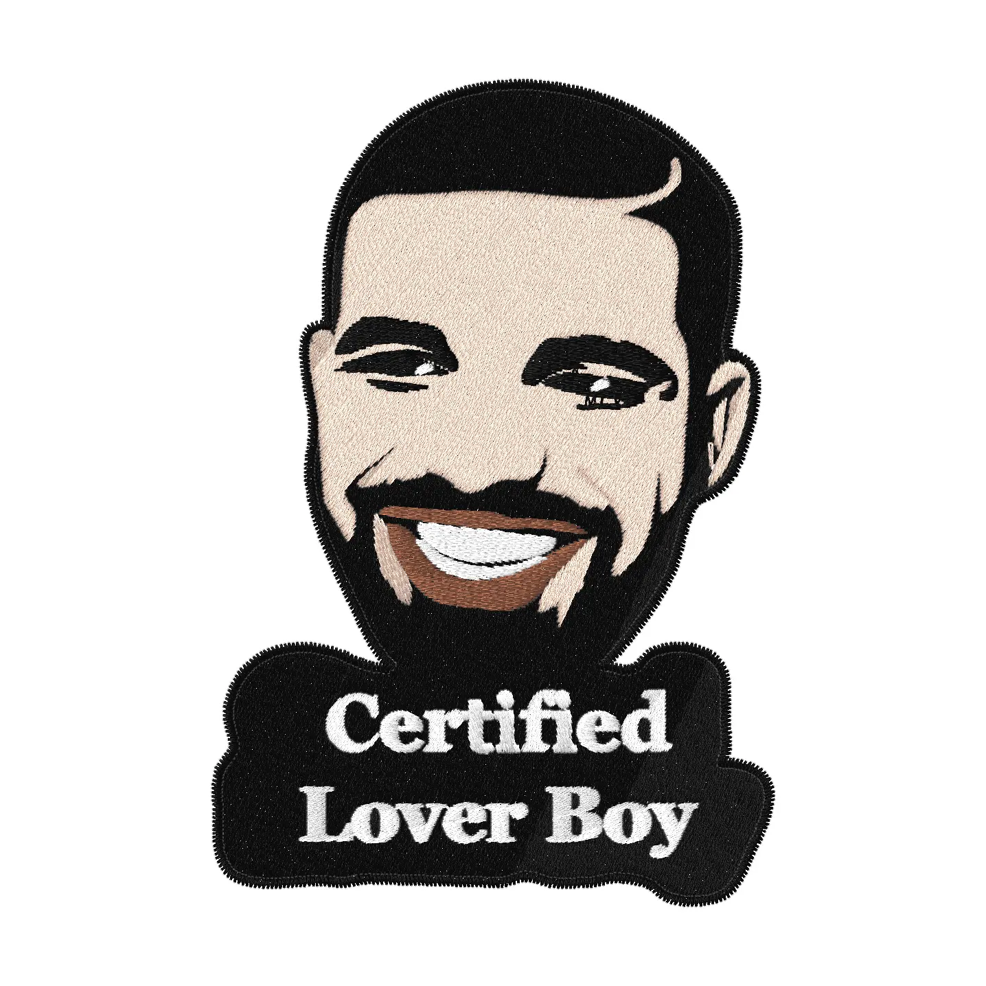 Certified Lover Boy Embroidered Iron-on Patch, Iron or Sew-On, Hip-Hop Aesthetic Patch