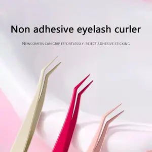 Eyelash Extension Tweezers, Portable Stainless Steel Eyelash Tweezers Application, Cluster Eyelash Strip Eyelash Tweezers, Makeup Tool, Cosmetic, Eyelash Tools