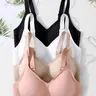3/4/5/6 Pack / 6 colors available,Women's Seamless Jelly Sexy Lingerie Bra Set, High-Quality Push-Up Adjustable Sports Tank Top, Comfortable Breathable Skin-Friendly, Seamless Brassiere