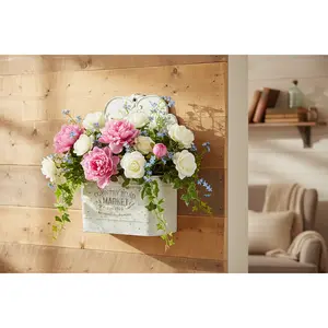 All Chic Metal Wall Planter Wall Mount Planter Wall Haning Planter Outdoor Metal Wall Planter Wall Vases for Flowers Shabby Chic Wall Decor for Rustic Farmhouse
