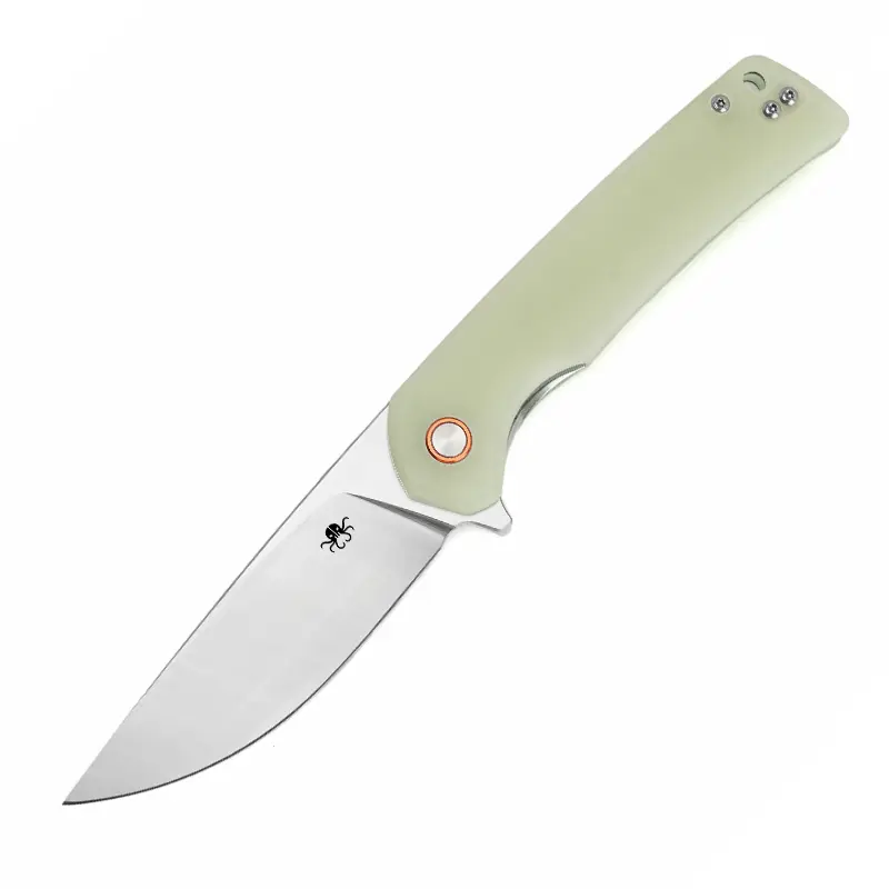 Satin Drop point, Jade G10