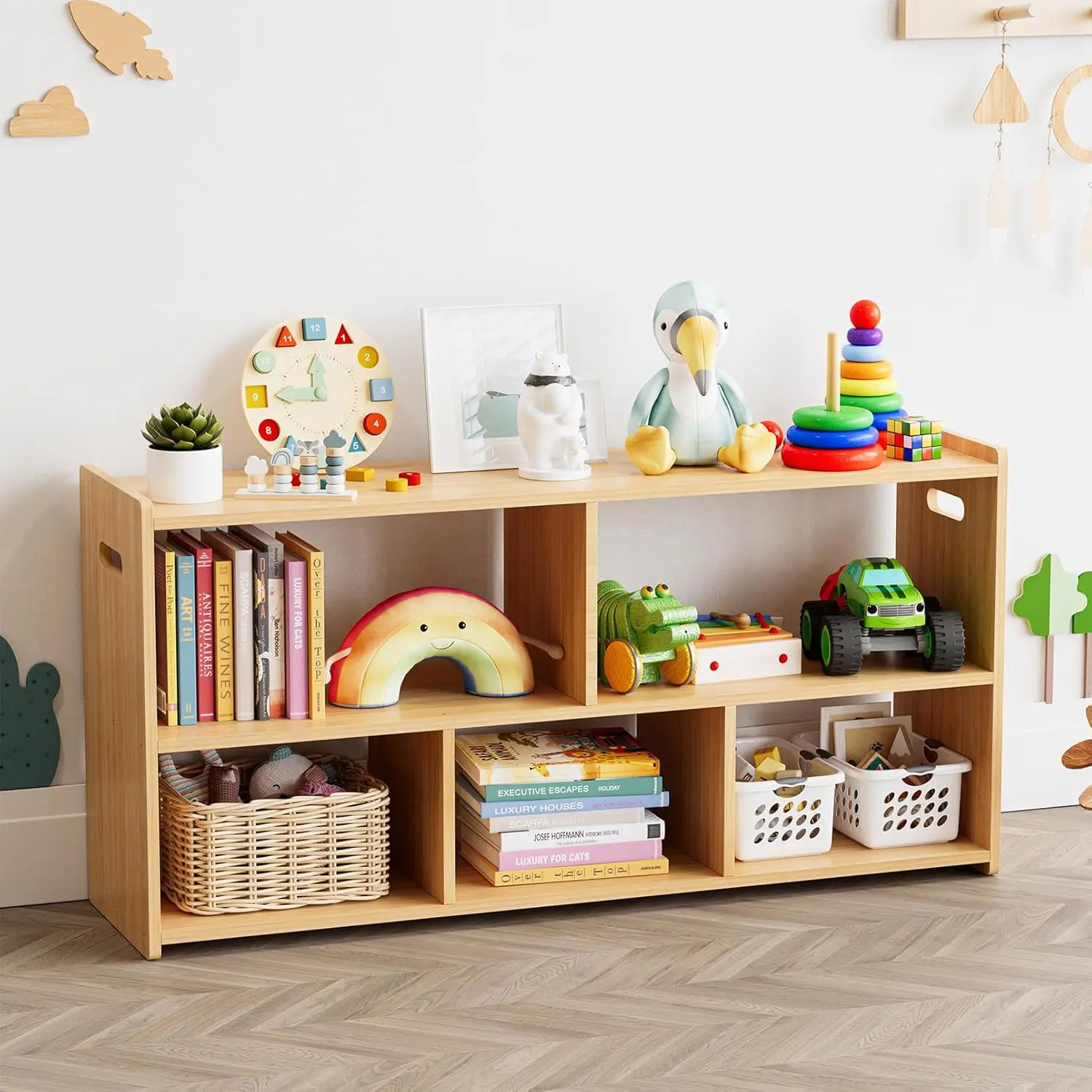 Kids Bookshelf with 5 Compartments Kids Bookshelf with 5 Compartments