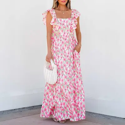 chinese dress ladies Adoria Sequin Cut Out Maxi Dress - Pale Pink main image 1