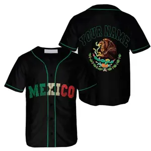 Mexico Baseball Jersey: Mexican Flag Patriotic Tee 4N