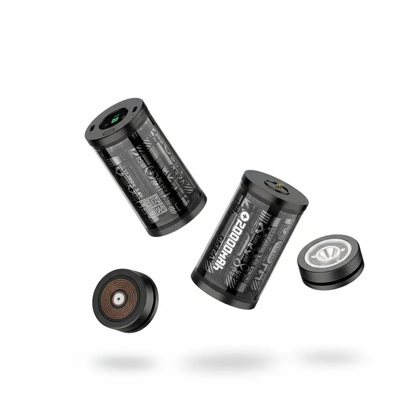 mfish Super Mushroom 40000mAh 100W Modular Power Bank Gift Set with Wireless Charging, Flashlight Module & 4-in-1 Cable
